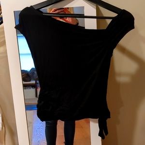 Guess Jeans Tie Waist Ruched Tee